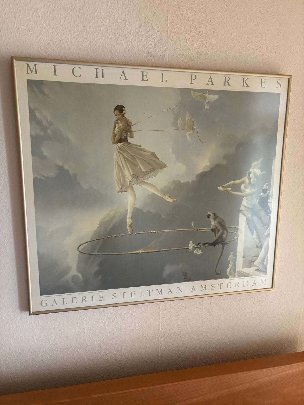 Michael Parkes 'The Juggler' - Surrealistisch kunstwerk, Antiek en Kunst, Portret of Personen, Surrealisme, Ophalen of Verzenden
