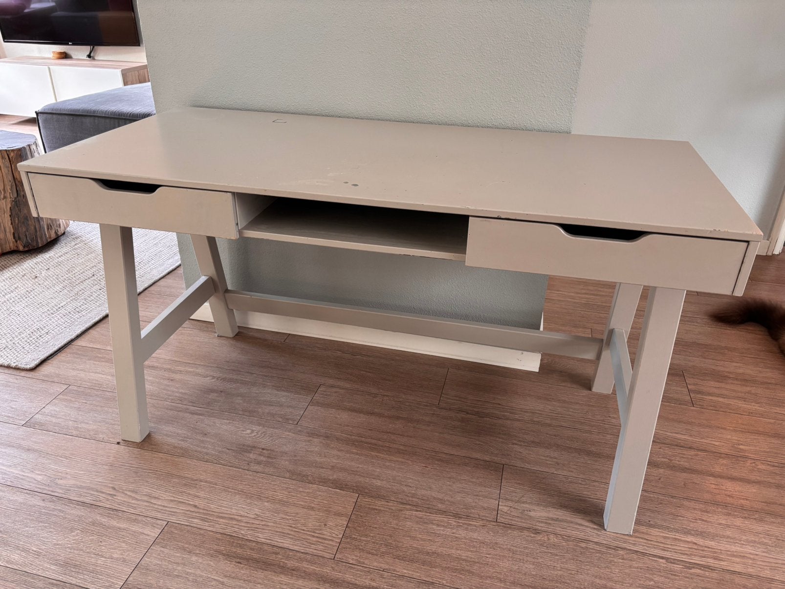 Bureau woood Nikki, Ophalen, Gebruikt, Beige, Schoolbureau