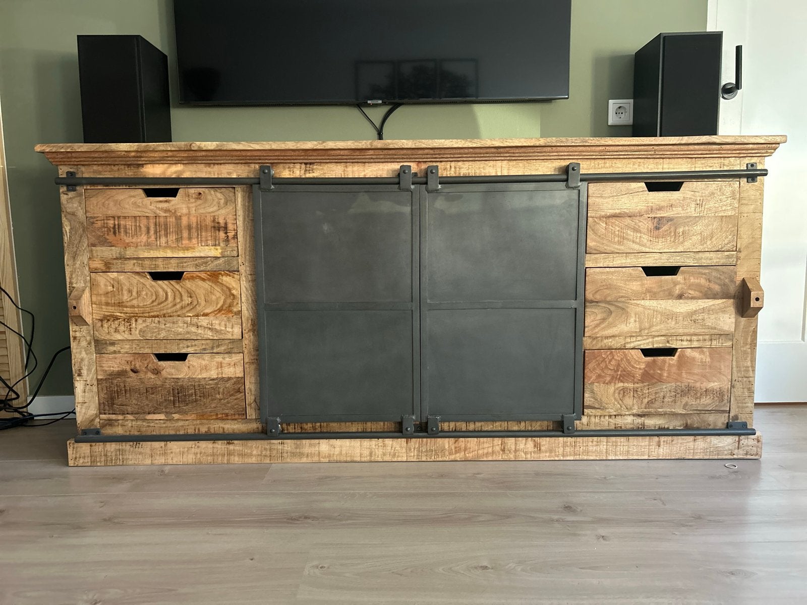 Industriële dressoir Loft Serie Haco, Ophalen, 150 tot 200 cm, Zo goed als nieuw, Met lade(s)
