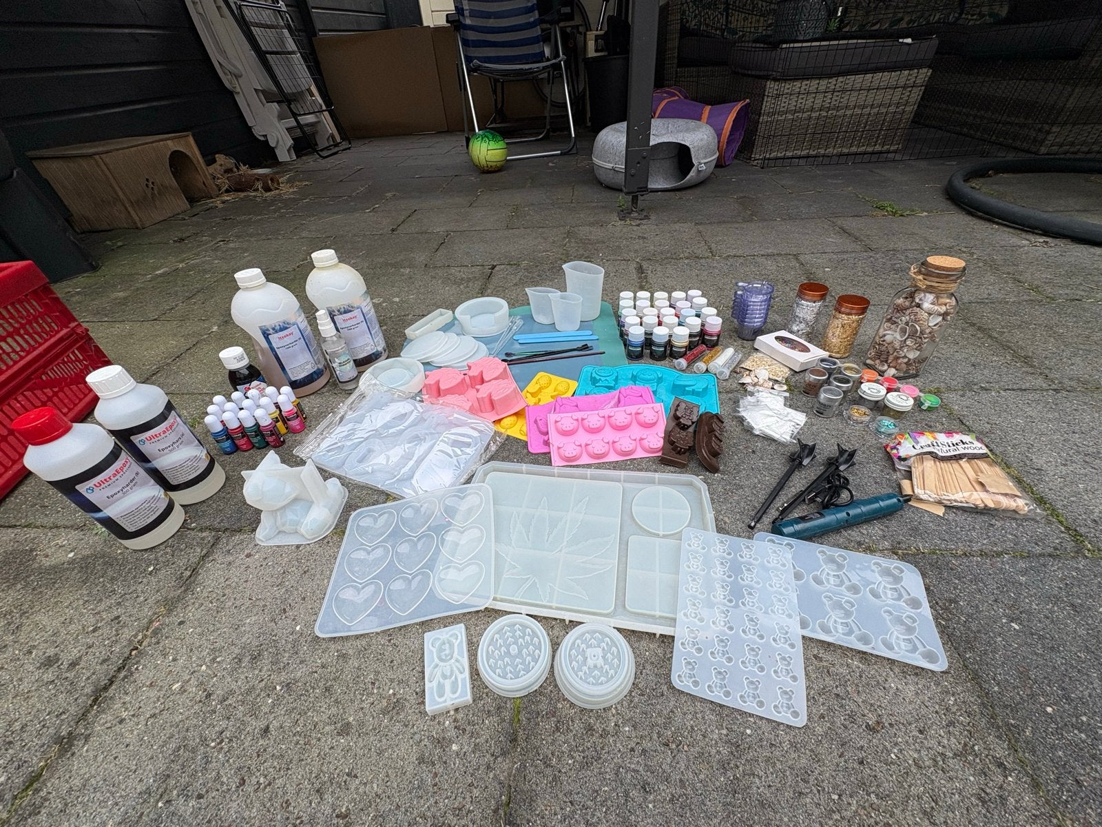 Groot Epoxy Resin Knutselpakket - Compleet Starterspakket, Meerkleurig, Ophalen of Verzenden, Zo goed als nieuw, Kunststof
