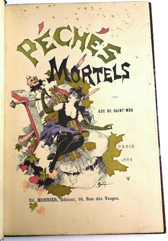 [Binding] Péchés Mortels 1884 Saint-Môr - 1/30 ex sur Japon, Ophalen of Verzenden