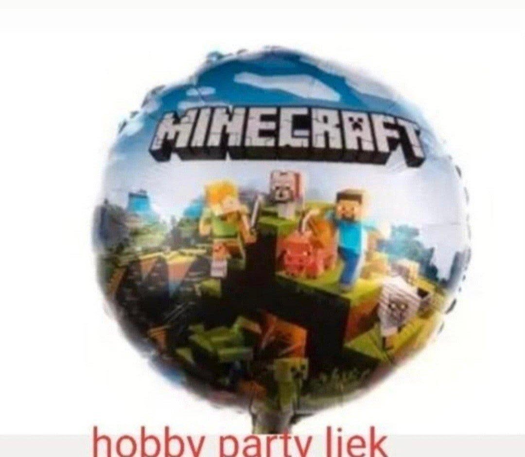 2x minecraft folieballon nr M157A, Ophalen of Verzenden, Nieuw, Versiering, Verjaardag