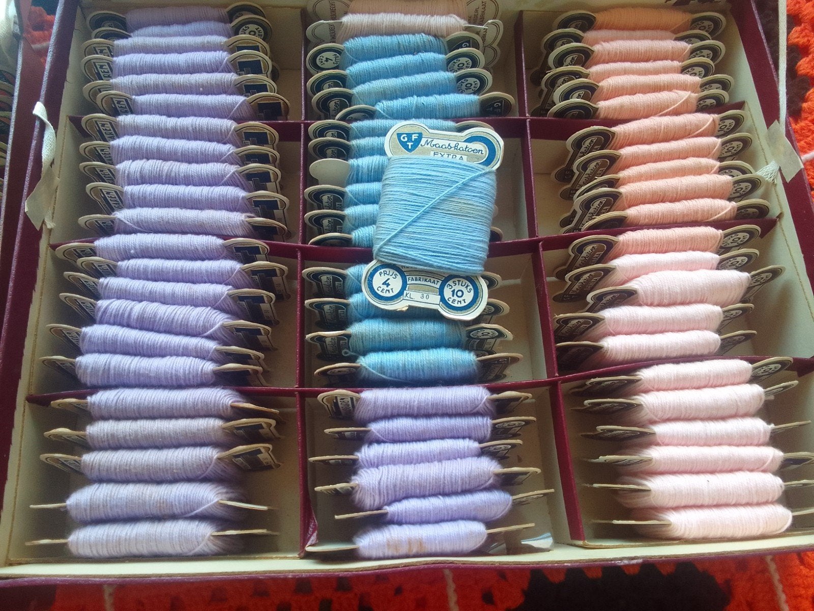 Vintage Stopwol set in doos - diverse kleuren, Hobby en Vrije tijd, Ophalen of Verzenden, Gebruikt, Garen of Naald(en)