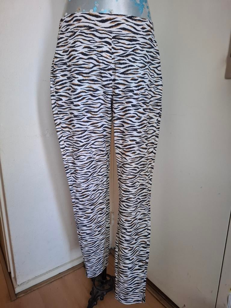 Studio Anneloes broek - Zebra Print - Travelstof - Maat M, Kleding | Dames, Maat 38/40 (M), Studio Anneloes, Zwart, Nieuw