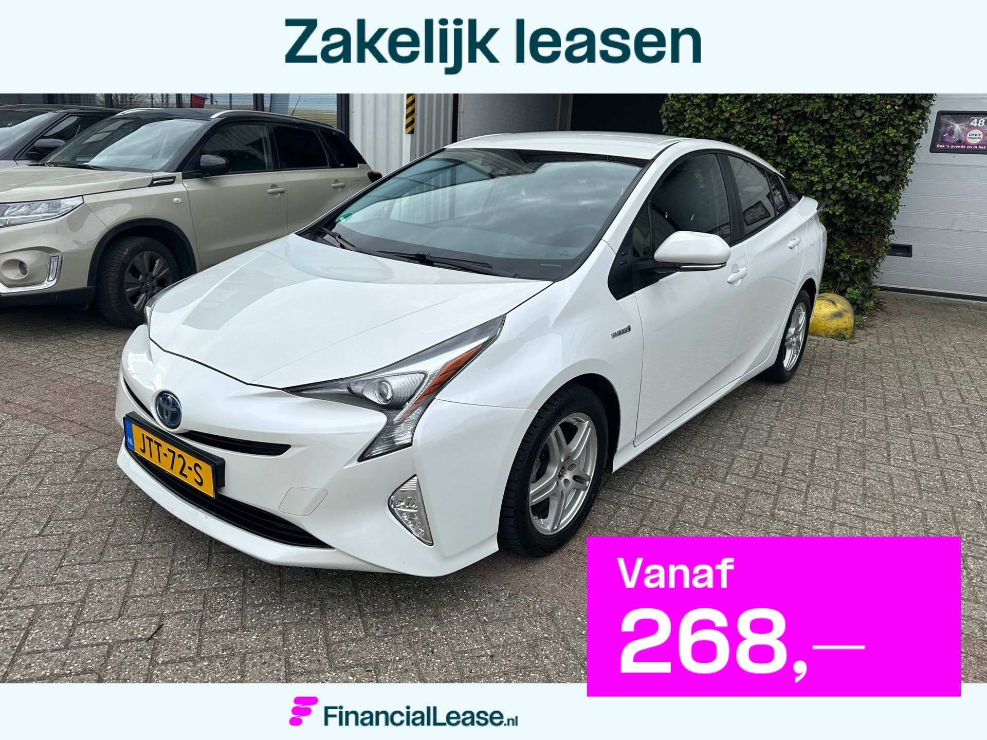 Toyota Prius 1.8 Dynamic, Euro 6, Wit, 98 pk, Hybride Elektrisch/Benzine