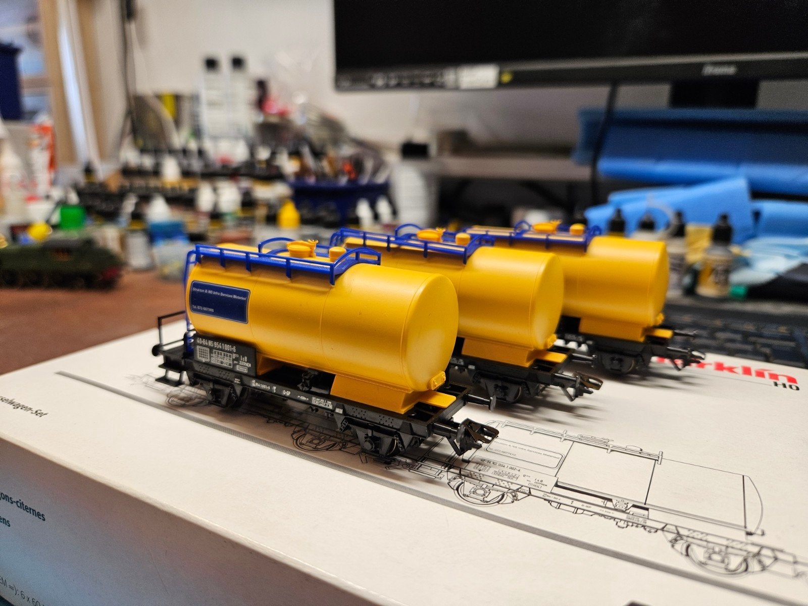 Märklin strukton ketelwagens, Treinset, Gelijkstroom, Ophalen of Verzenden, Märklin