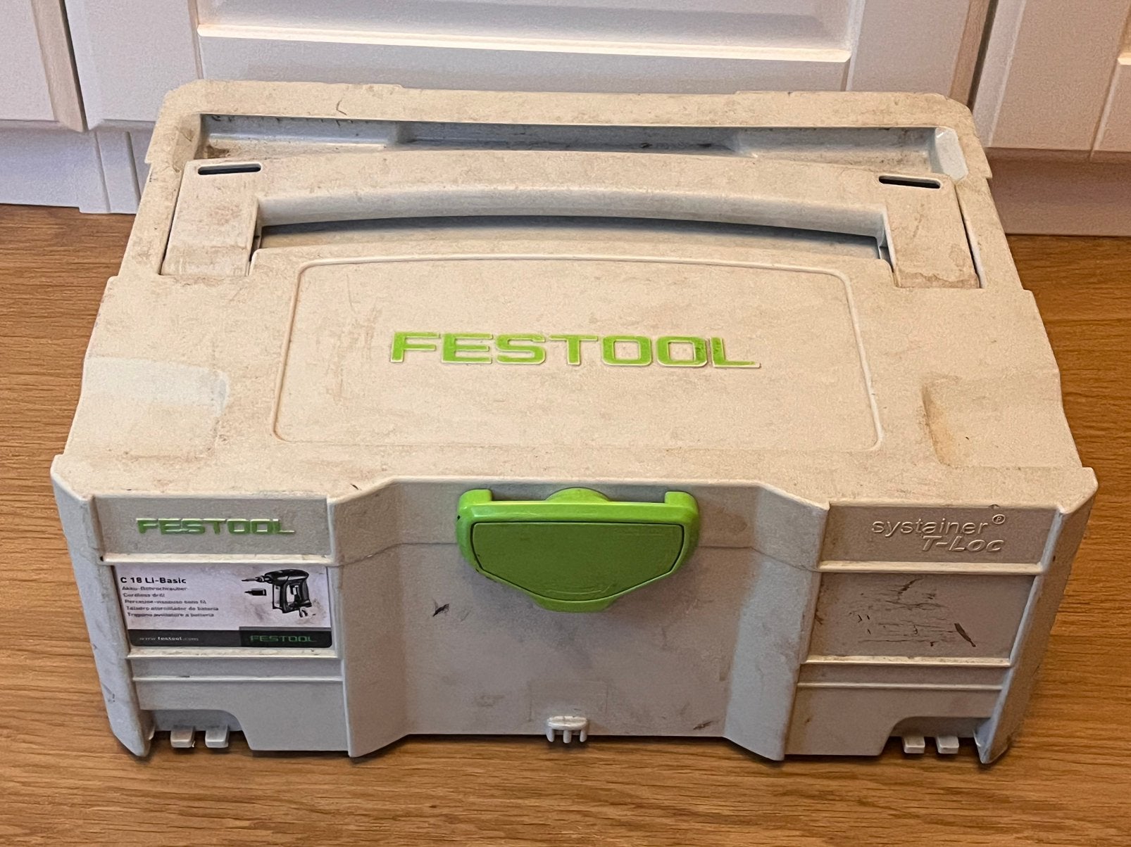 Festool Systainer 2 T-Loc C 18 Li-Basic (leeg), Ophalen of Verzenden, Gebruikt