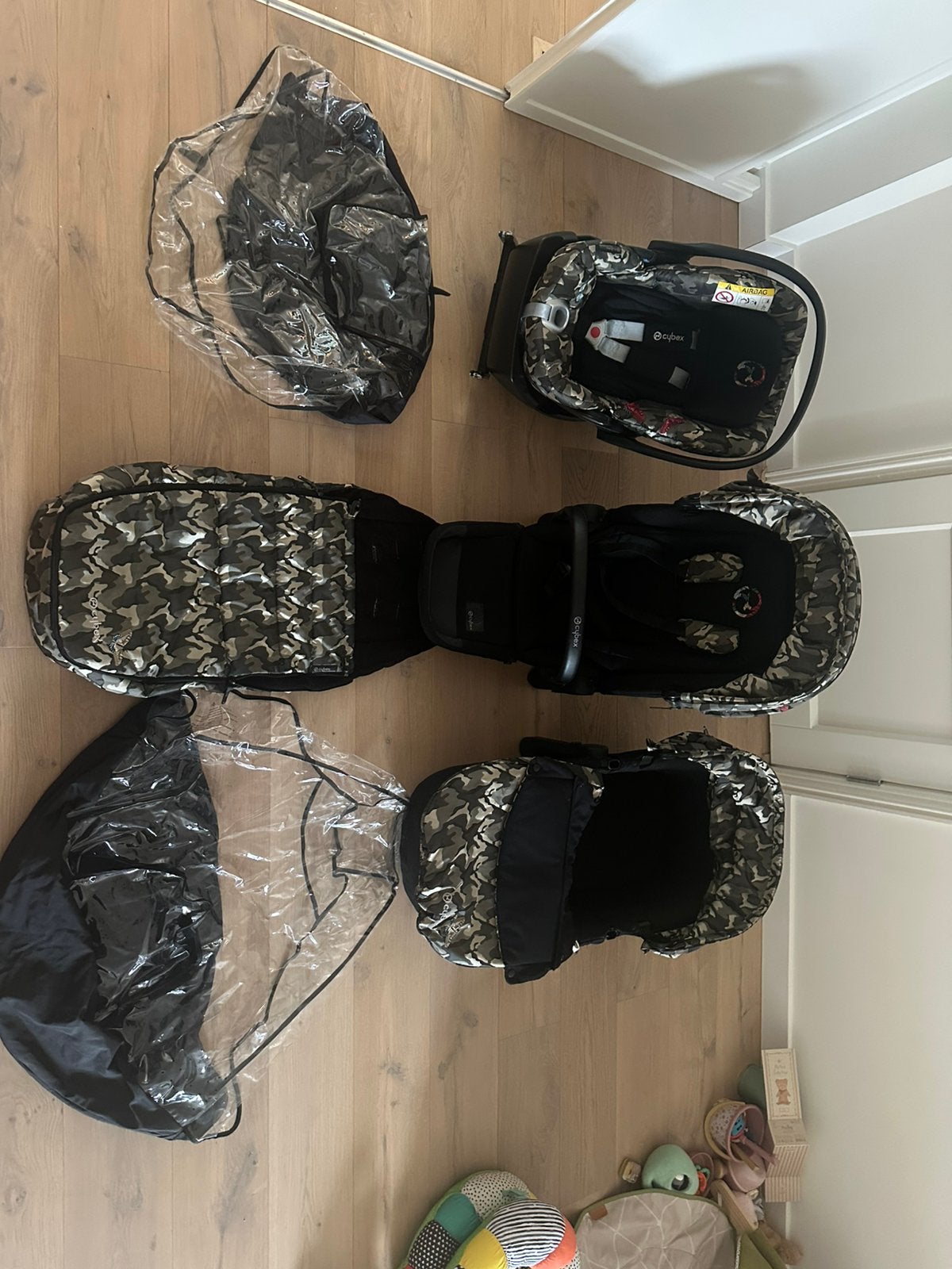 Cybex Priam Platinium Kinderwagen Set, Kinderen en Baby's, Kinderwagens en Combinaties, Gebruikt, Verstelbare duwstang, Combiwagen