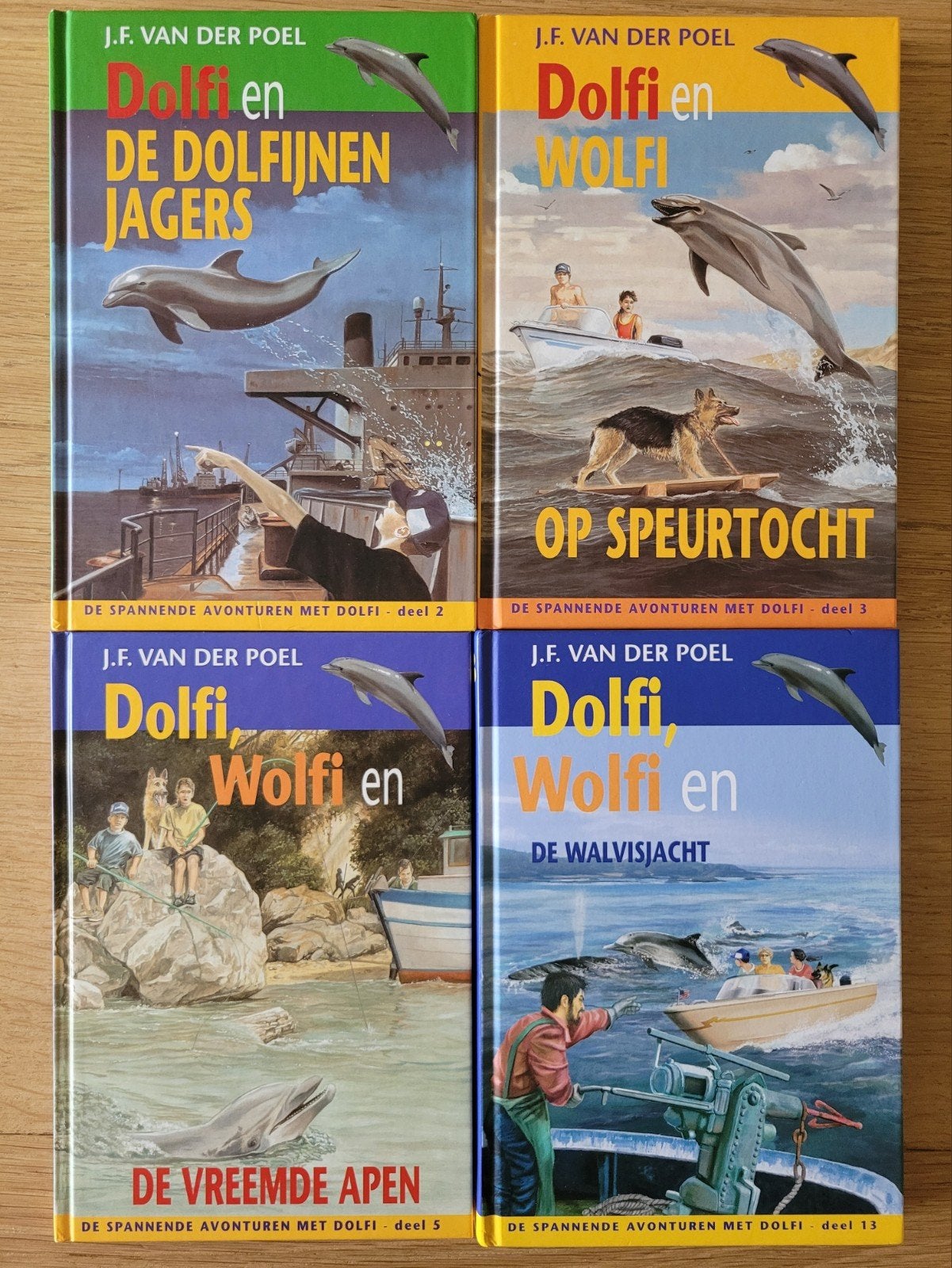 4x Dolfi & Wolfi serie, J.F vd Poel, spannend chr SAMEN €12, Ophalen of Verzenden, Zo goed als nieuw