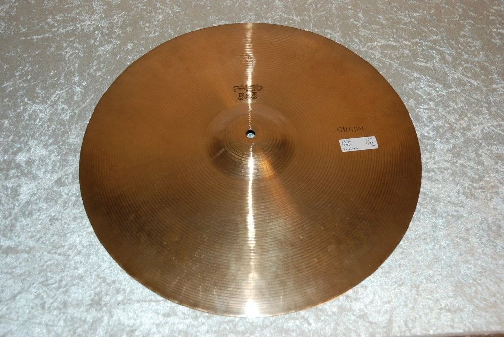 Paiste 505 crash bekken black logo 1277gr 18 inch  <26261150, Gebruikt, ., Drums of Percussie, Ophalen of Verzenden