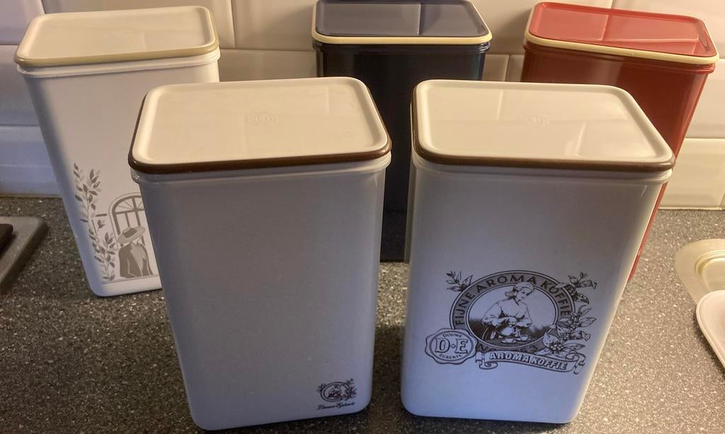 Mepal Rosti Bewaarbus DE Douwe Egberts voorraadbus 5 stuks, Ophalen of Verzenden, Zo goed als nieuw
