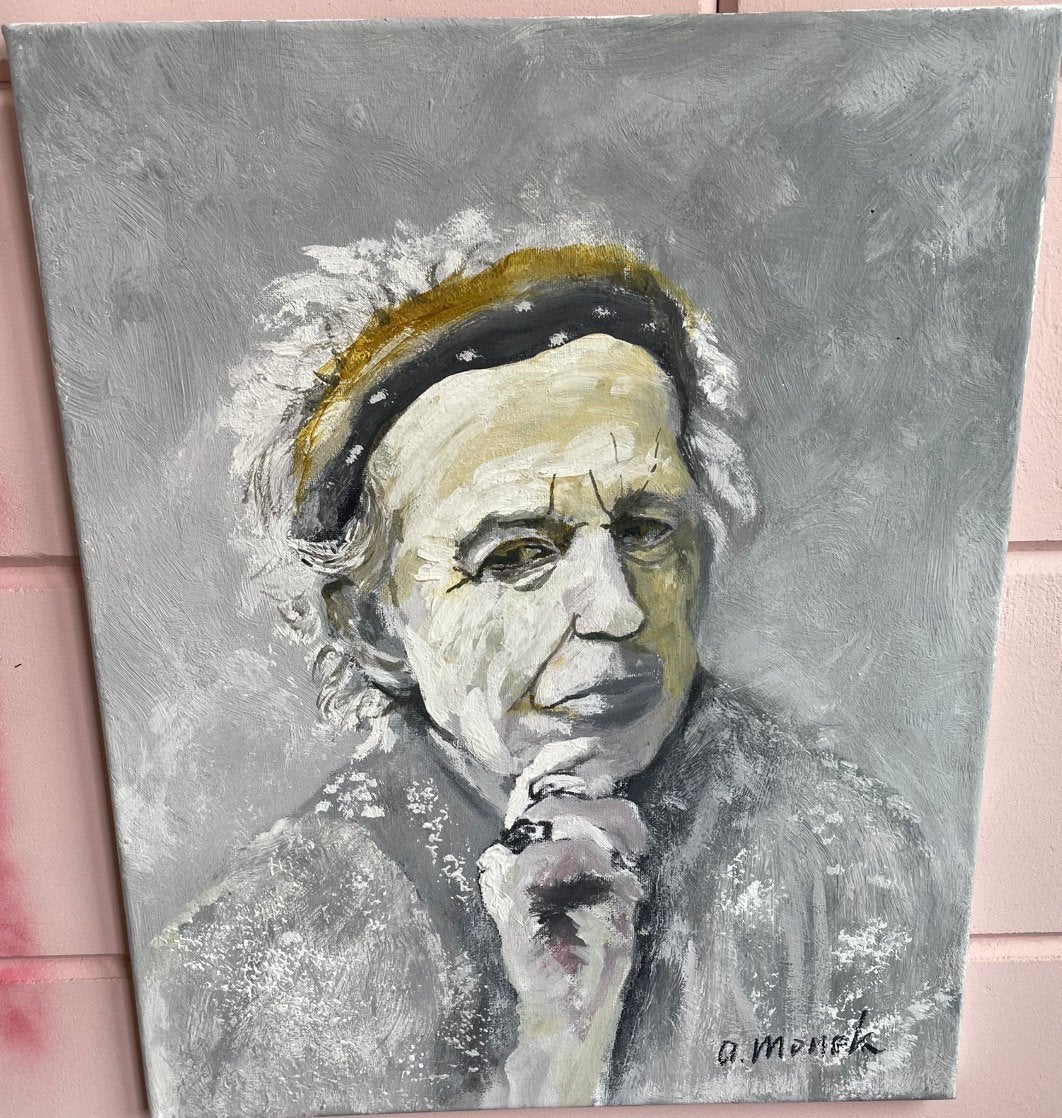 Keith Richard schilderij, Ophalen