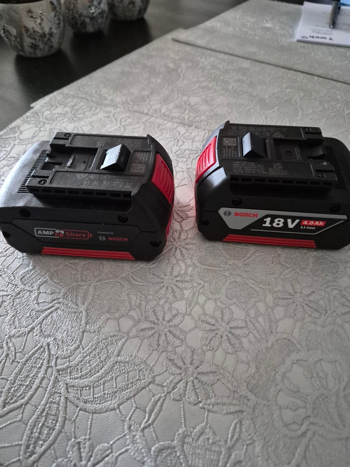 2 Bosch lituuim accu s 4.0 AH, Ophalen of Verzenden, Zo goed als nieuw