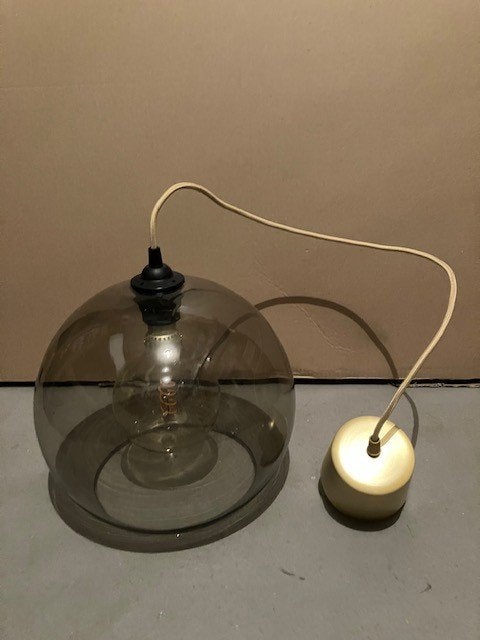 Hanglamp LED, Ophalen of Verzenden, Zo goed als nieuw, Glas, E27 (groot)