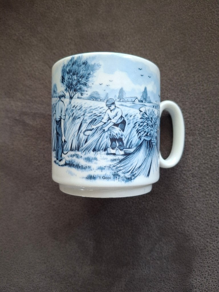 vintage mok, beker, Bavaria W.G., agrarische afbeelding, Ophalen