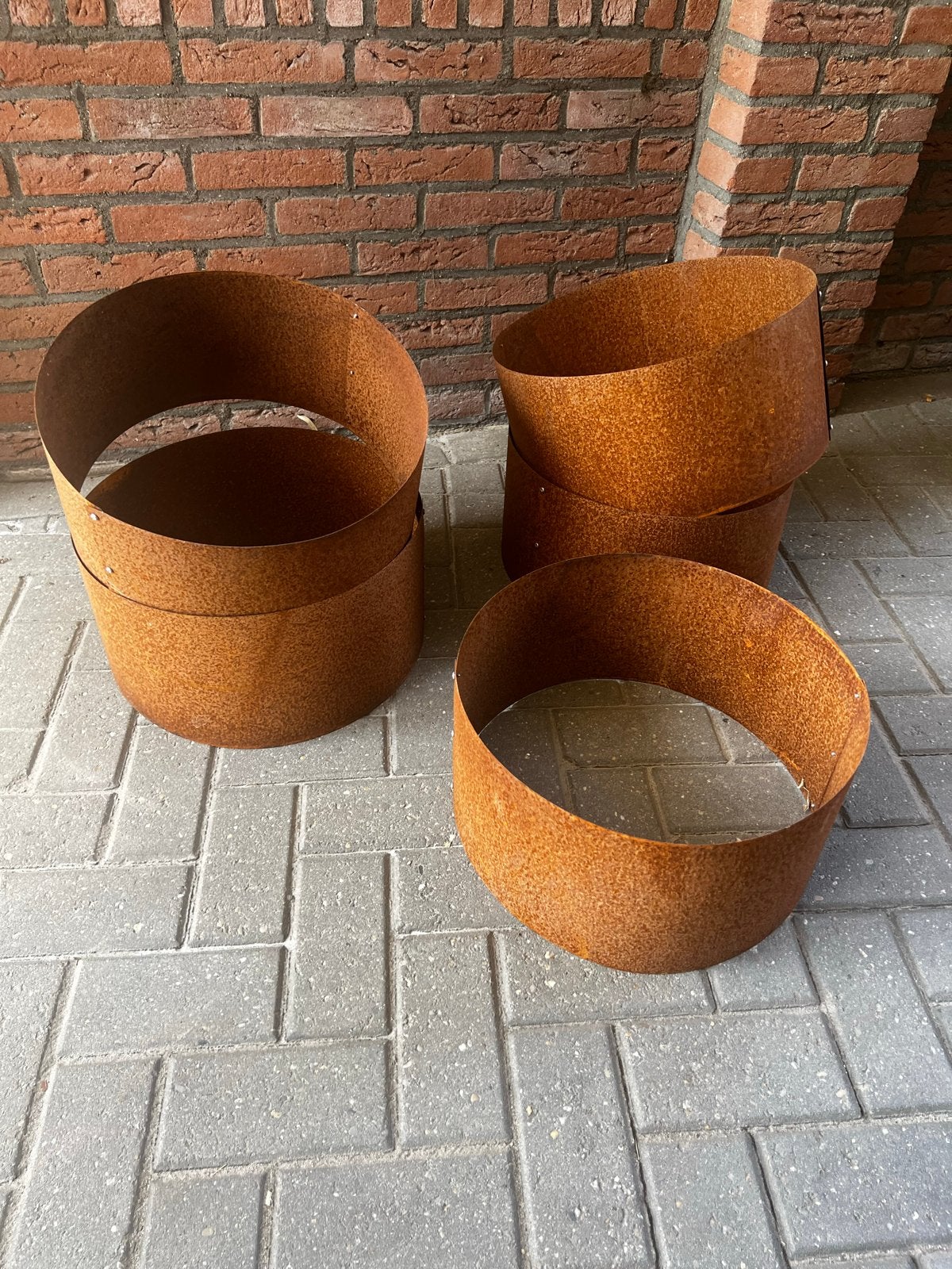 5x Plantenring Cortenstaal - Ø40cm, H20cm, Ophalen, Minder dan 30 cm, Minder dan 60 cm, Rond