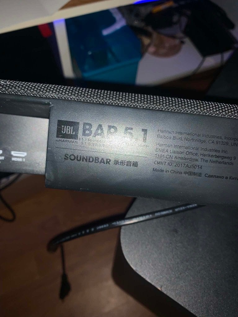Jbl 5.1 soundbar met woofer, Ophalen, Bluetooth, Zo goed als nieuw