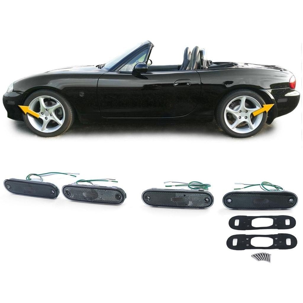 Zijmarkering lampen Reflectoren Smoke Mazda MX-5 NA / NB / N