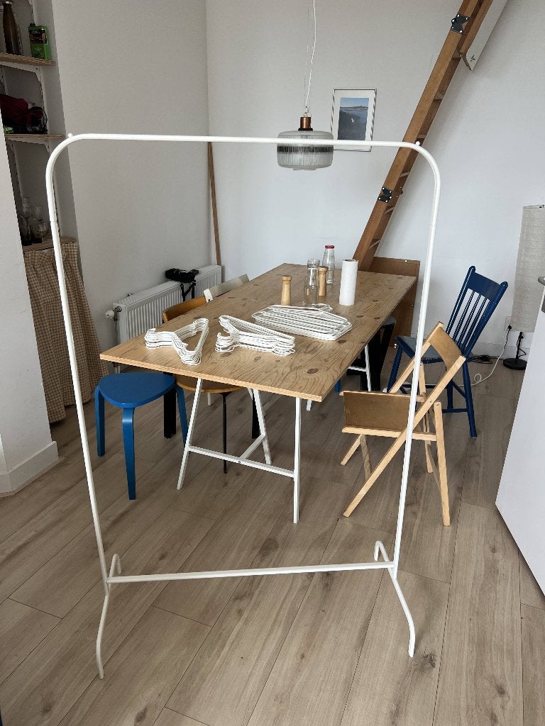 Wit IKEA MULIG Kledingrek, Kleding | Dames, Kledingrekken, Ophalen, Zo goed als nieuw