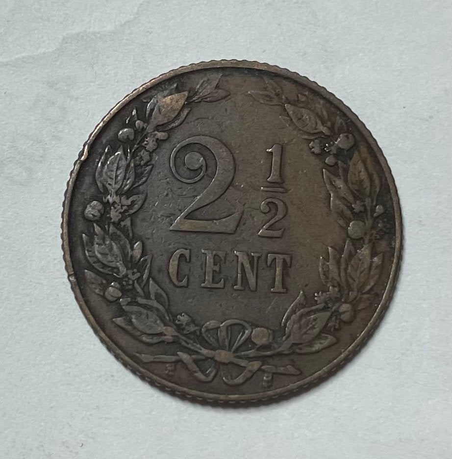2,5 cent Nederland 1906, Ophalen of Verzenden, Koningin Wilhelmina