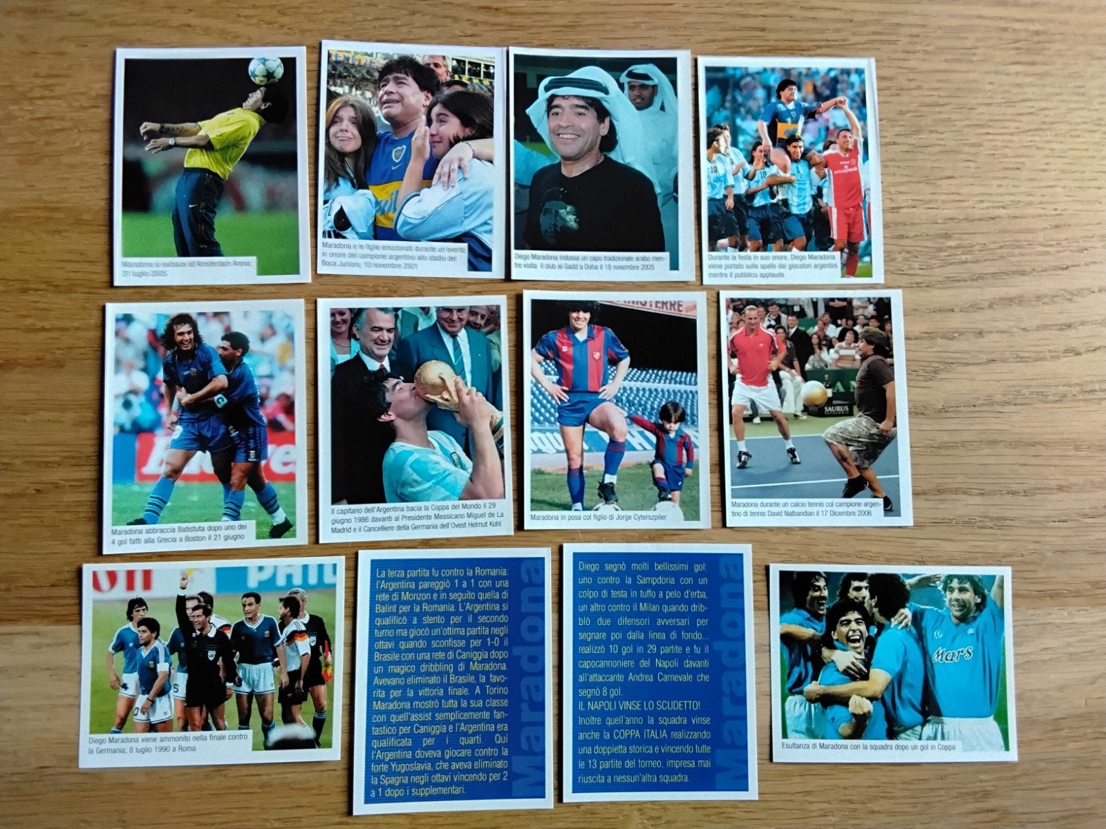 12 Maradona 'Il Più Grande' stickers - geen Panini, Ophalen of Verzenden, Zo goed als nieuw, Poster, Plaatje of Sticker