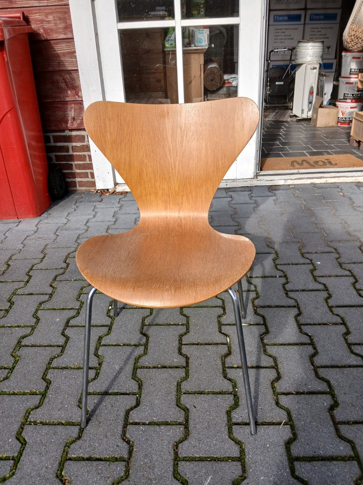 Vintage Fritz Hansen Vlinderstoel (1974) - Gebruikt, Ophalen, Gebruikt, Bruin, Vintage, Deens design, Mid-century modern