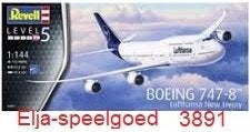 Revell 1:144 Boeing 747-8 Lufthansa 3891 modelbouw vliegtuig, 1:72 tot 1:144, Revell, Nieuw, Ophalen of Verzenden