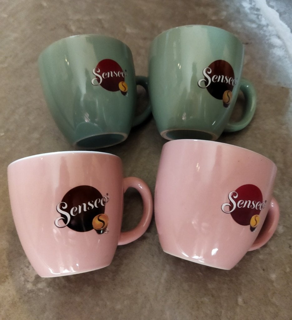 Senseo Mokken 4x Roze En Mint, Ophalen of Verzenden, Zo goed als nieuw, Overige stijlen, Starbucks