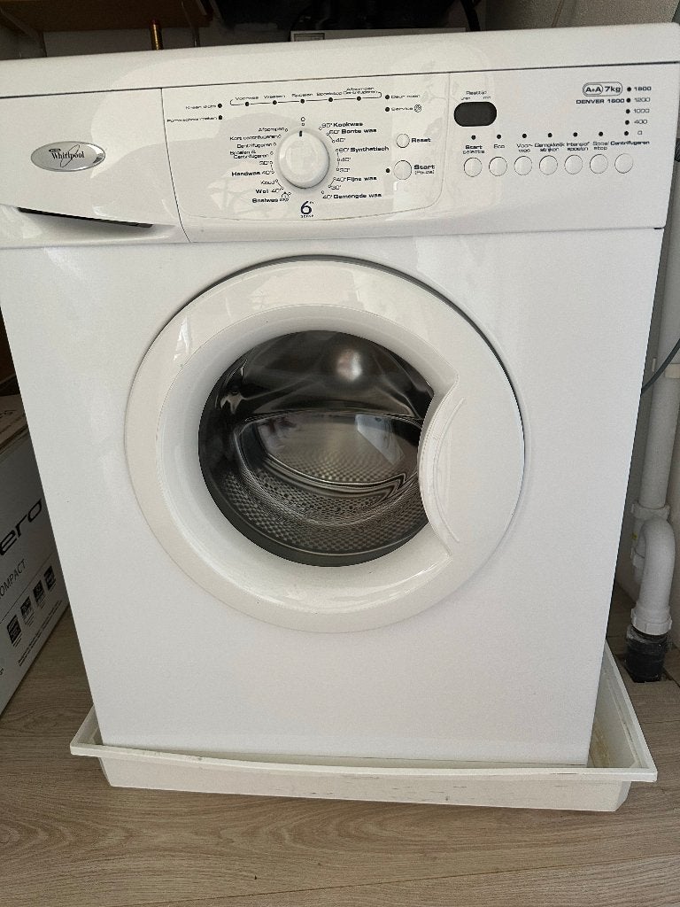 Whirlpool 7kg wasmachine, Ophalen, 6 tot 8 kg, Gebruikt, 1600 toeren of meer