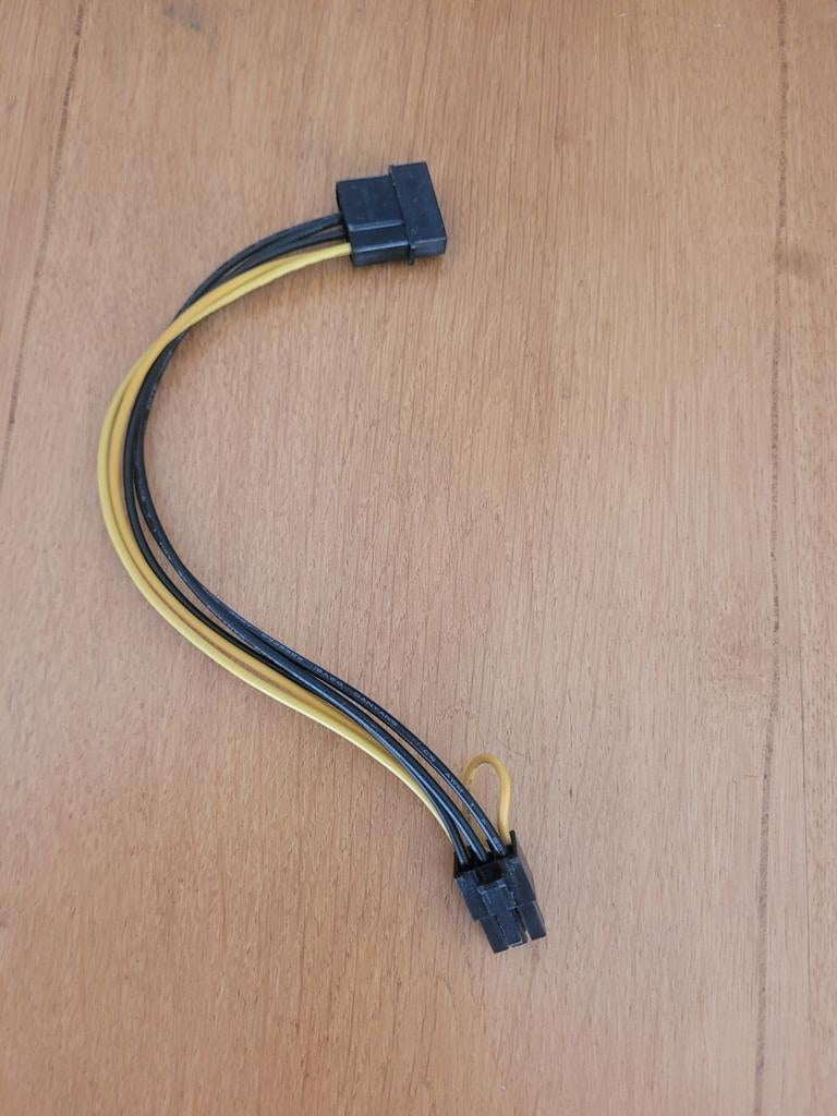 4-pins molex naar 6-pins PCIe voedingskabel adapter, Ophalen of Verzenden, Zo goed als nieuw