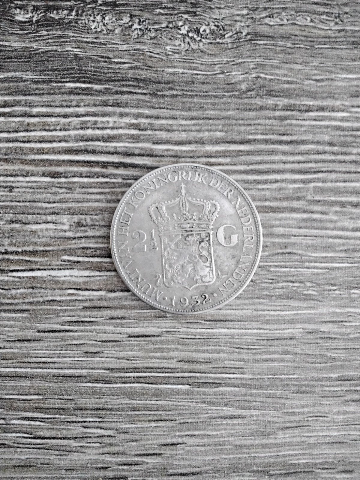 Zilveren 2 1/2 gulden uit 1932, Ophalen of Verzenden, Koningin Wilhelmina, 1 gulden