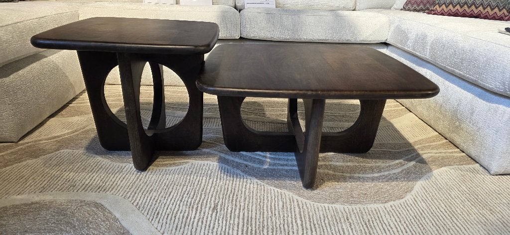 Salontafel Aseri  Walnoot Bruin Vierkant  SHOWMODEL KORTING!, Ophalen, 50 tot 100 cm, Bornsestraat 31, Vierkant