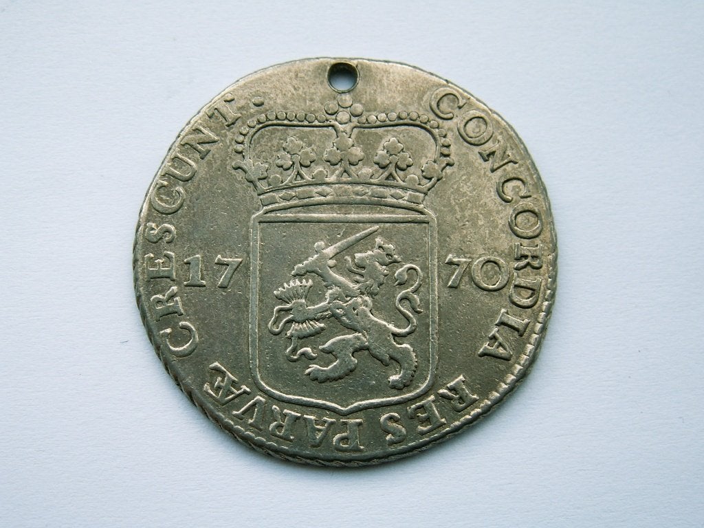 UTRECHT.  Halve Zilveren Dukaat - 1770, Vóór koninkrijk, Verzenden, Zilver, Overige waardes