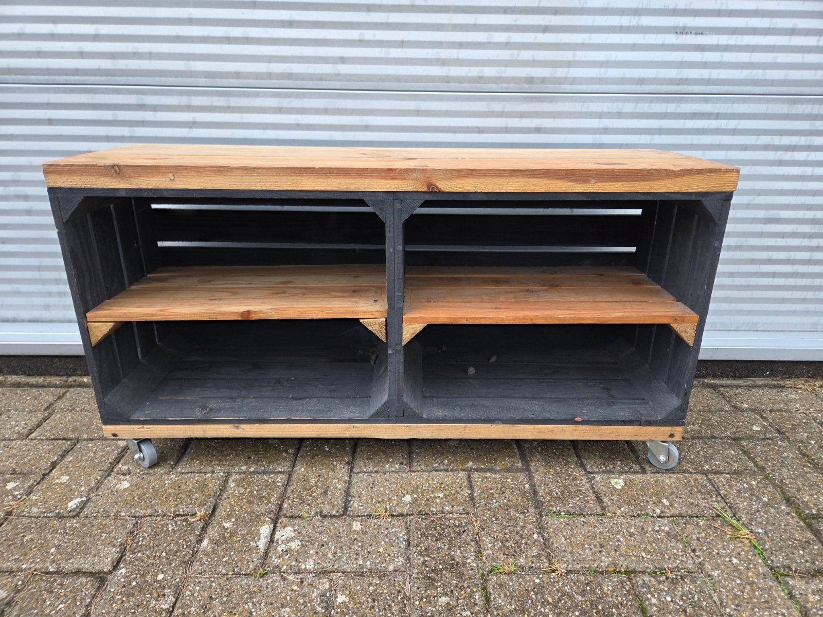 stoere schoenenkast, gemaakt van oude kisten, Ophalen, Gebruikt