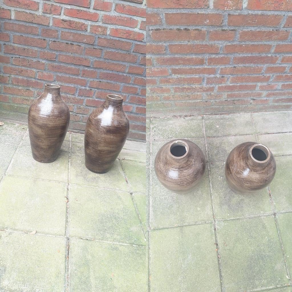 2 Unieke en sfeervolle vazen, Ophalen of Verzenden, Nieuw, Overige kleuren, Overige materialen