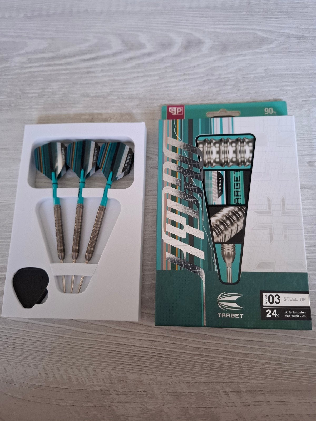 Target Hydro 03 Swiss Point 24g - Gebruikt, Sport en Fitness, Ophalen, Gebruikt, Pijlen