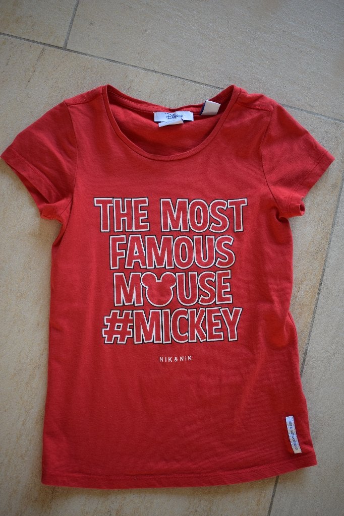 ZGAN Nik & Nik shirt Mickey Mouse rood Euro Disney Parijs, Ophalen, Meisje, Nik&Nik, Zo goed als nieuw