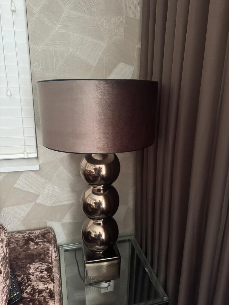 Tafel lamp Eric Kuster style bruin, Ophalen, Zo goed als nieuw, Eric Kuster, 50 tot 75 cm