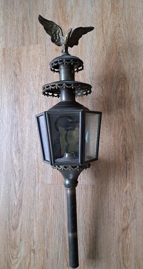 koperen koetslamp uit 1900, Ophalen of Verzenden