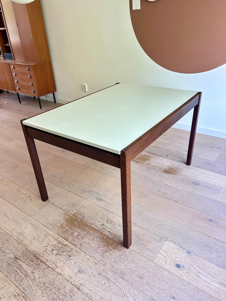 Cees Braakman Pastoe TU30 uitschuif eettafel wengé - formica, Huis en Inrichting, Tafels | Eettafels, Zo goed als nieuw, 50 tot 100 cm