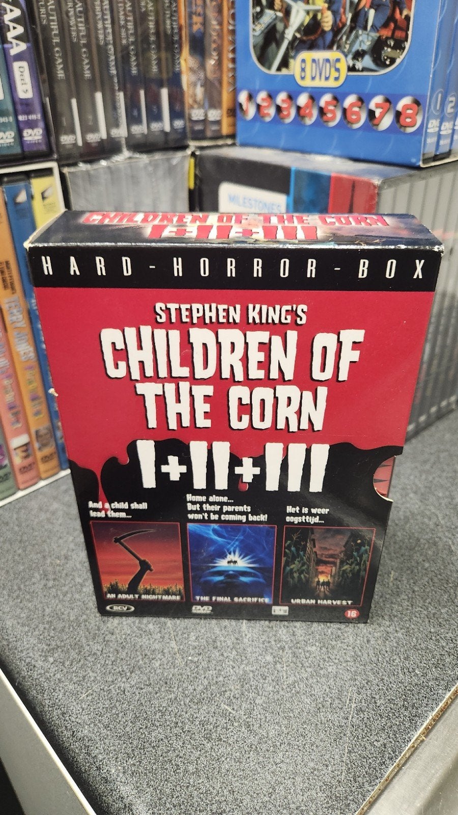 Stephen King's Children of the Corn I+II+III Hard Horror Box, Gebruikt, Vanaf 16 jaar, Ophalen of Verzenden, Inclusief doosje