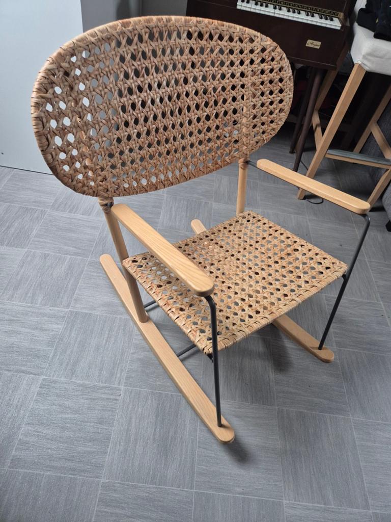IKEA Grönadal Schommelstoel, Huis en Inrichting, Stoelen, Ophalen of Verzenden, Wit, Eén