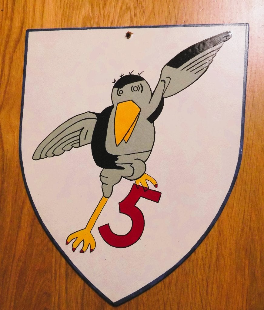 Schild met embleem 5e Heeresfliegerstaffel. 1968. Uniek item, Verzamelen, Ophalen of Verzenden, Zo goed als nieuw, Overige typen