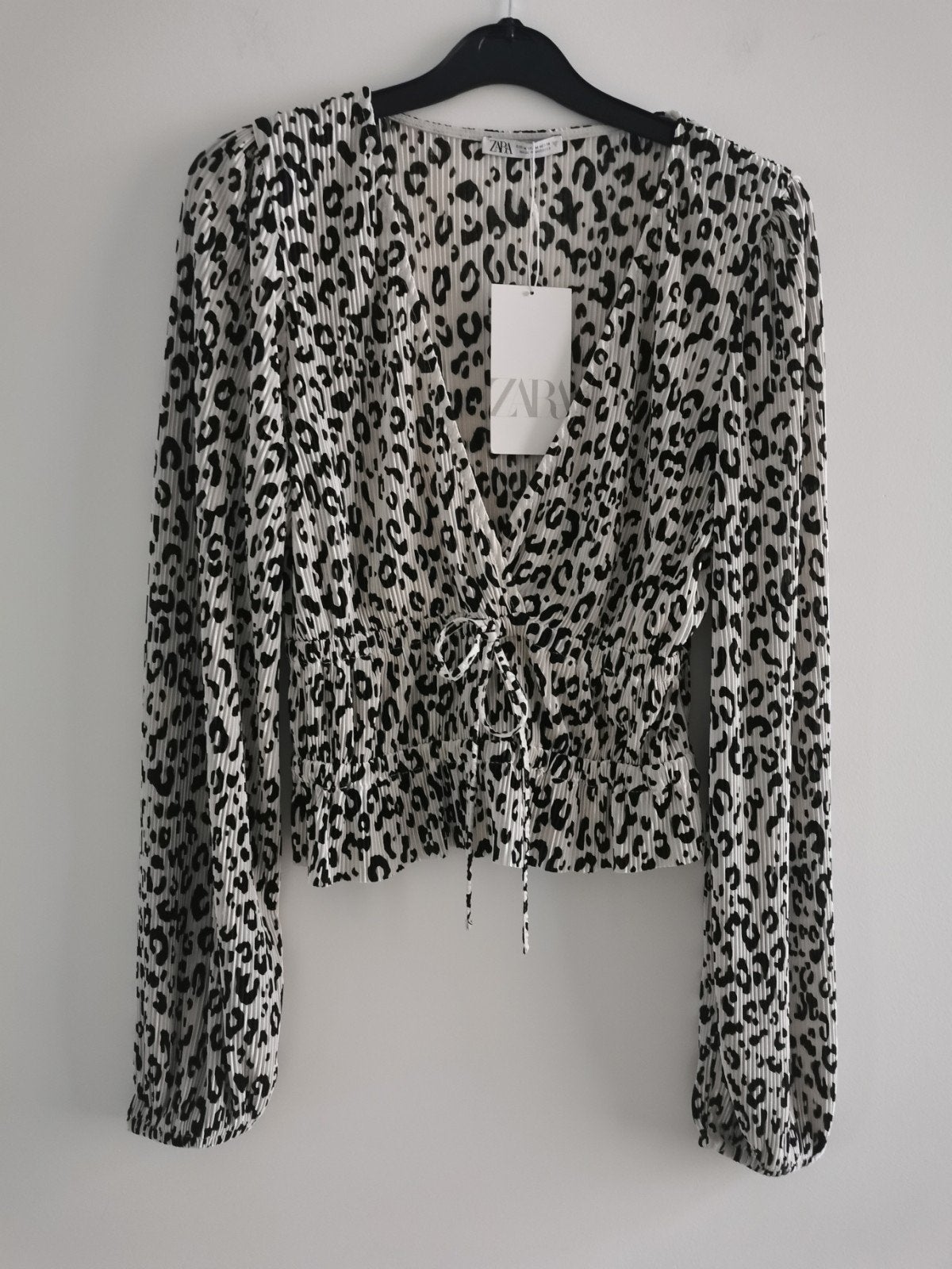 ZARA plisse blouse met dierenprint mt. M, Maat 38/40 (M), Overige kleuren, Verzenden, Zara