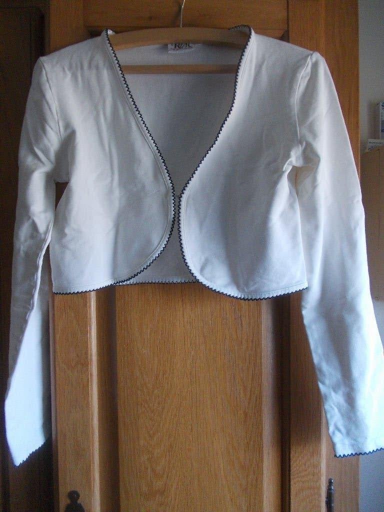 Wit katoenen vest/bolero in maat 188., Kleding | Dames, Ophalen, Wit, Zo goed als nieuw, R&M