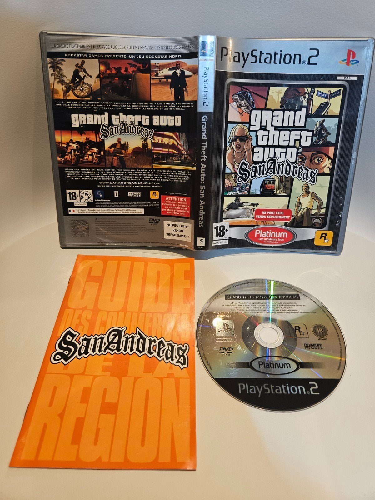 GTA San Andreas PS2, Avontuur en Actie, Vanaf 18 jaar, 1 speler, Ophalen of Verzenden
