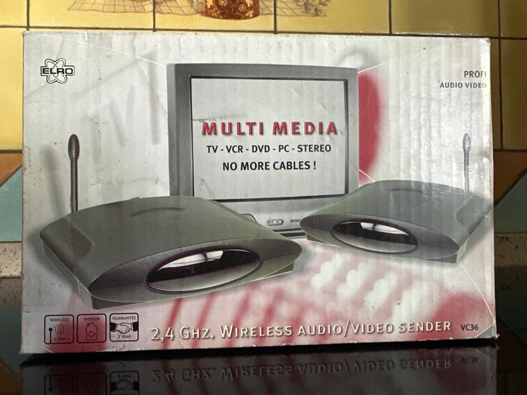 ELRO VC36 Draadloze Audio/Video Zender/Ontvanger Set, Ophalen, Nieuw, 10 meter of meer, Overige kabels
