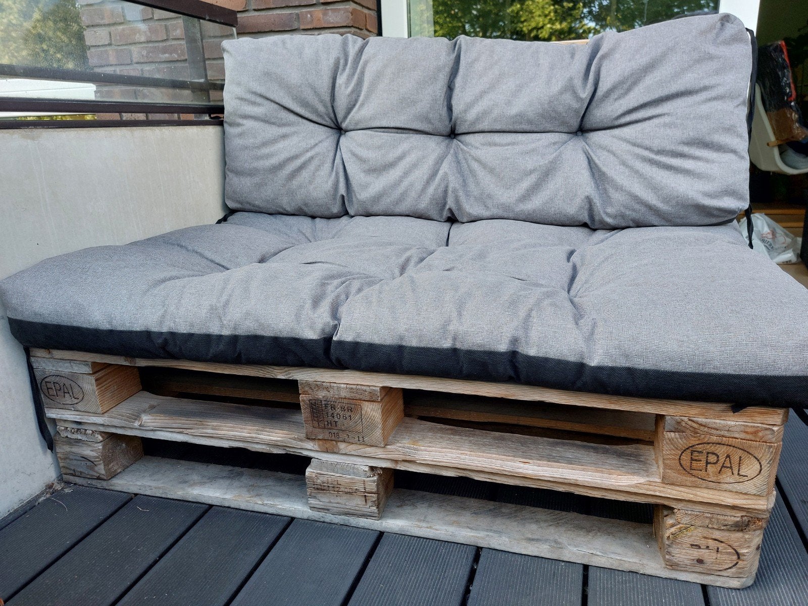Bank voor tuin of terras, Ophalen, Zo goed als nieuw, Hout