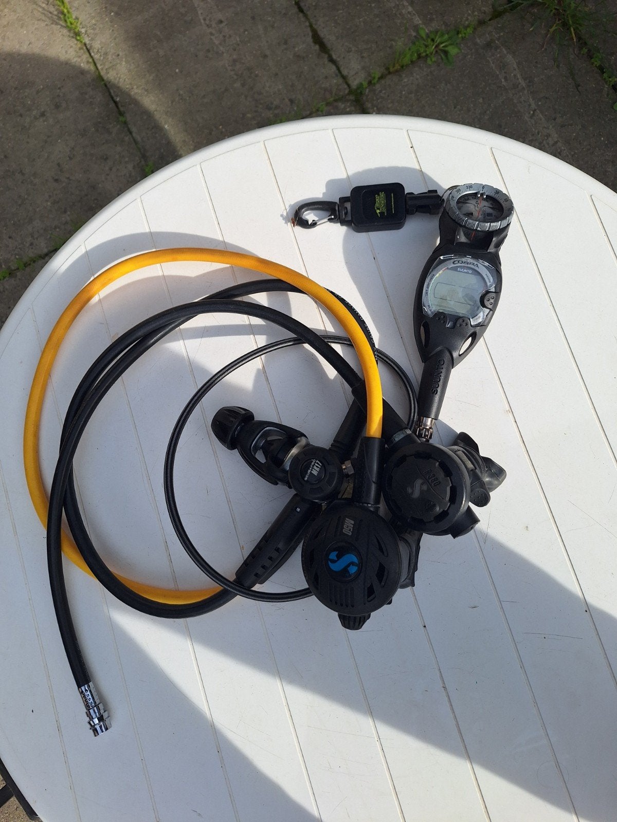 Scubapro MK17 met R380 en Suunto Cobra, Ophalen of Verzenden, Zo goed als nieuw, Duikcomputer