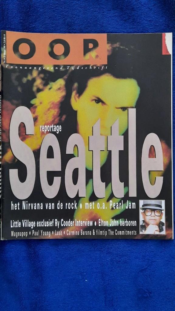 OOR 4-1992 Nirvana Pearl Jam Elton John Slowdive Paul Young, Ophalen of Verzenden, Zo goed als nieuw, Muziek, Film of Tv